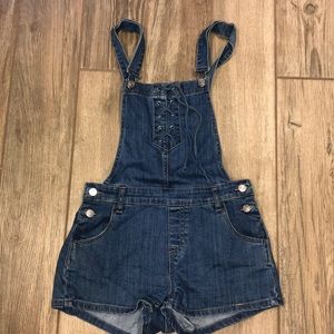 Jean short overalls